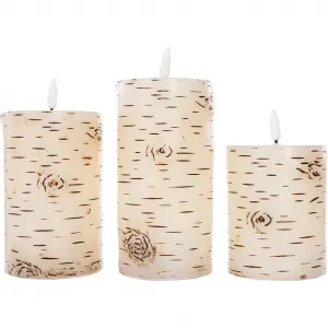 Myflair Мебель и Аксессуары LED-свеча Рождественский декор в дизайне под березу, высота примерно 10 см Myflair Möbel & Accessoires, белый