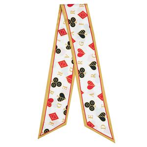 Шелковый шарф Deep Breath с шелковой печатью, красный