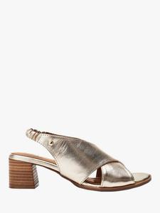 Босоножки на босоножках из кожи prinia с перекрестной шнуровкой Moda in Pelle, цвет Champagne