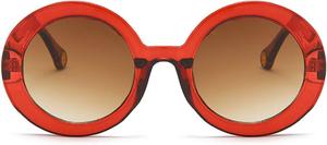 Женские солнцезащитные очки в стиле панк Y2K с маленькой оправой, роскошные ретро-очки, сексуальные солнцезащитные очки в винтажном стиле, защита от ультрафиолета UV400 04046 Melrose, Red