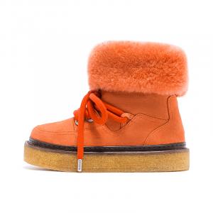 OETZI Женские короткие зимние ботинки Ice Man Oz, оранжевые