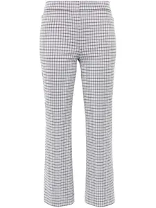 Брюки в ломаную клетку Theory, серый