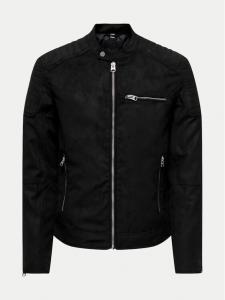 Куртка из искусственной кожи стандартного кроя Only & Sons, черный