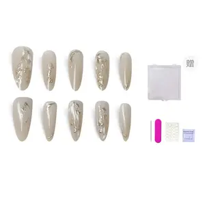 Позолоченный цветочный новый китайский стиль традиционный китайский стиль доспехи средней длины заостренные 24мм ORANOT, Long Ladder S, Fits 80% [Includes Storage Box]15-11-12-11-8