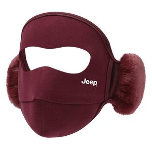 Маска для лица из полиэстера Unisex Jeep, burgundy