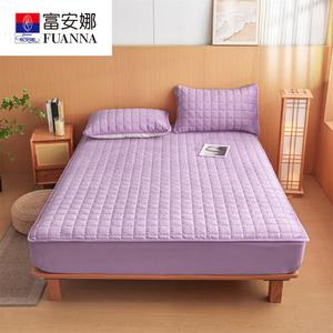 Fuanna Простыня на резинке 200х220 см, флис, цвет Purple yam paste