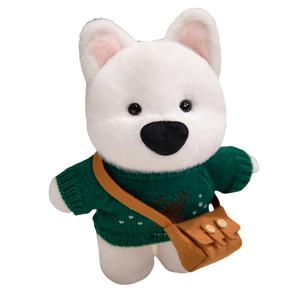 Плюшевая кукла щенка вест хайленд уайт терьера высотой 28см MLING, Jasper Elk Sweater