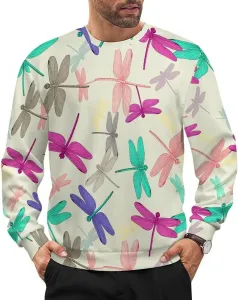 Мужской повседневный свитер с круглым вырезом и длинным рукавом SEBNATAL