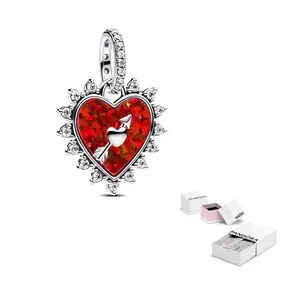 Pandora 925 Sterling Silver подвески женские red