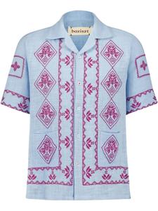 Рубашка с вышивкой «Базишт» Baziszt, синий