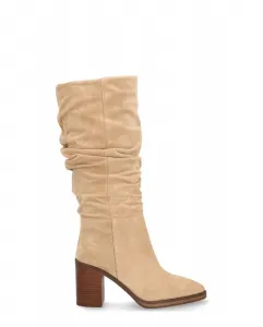 Женские ботинки из кожи baby silk с противоскользящей подошвой Alpe, бежевый