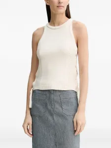 Вязаный топ со шнуровкой Sessùn, нейтральный
