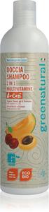 Гель для душа и шампунь Гель для душа и шампунь "два в одном" с витаминами А, С, Е Greenatural, 400 мл