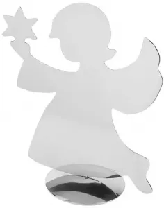 Фигурка ангела Финк "СВЯТОЙ РАБОТНИК, рождественское украшение", изготовлена ​​из нержавеющей стали, высота ок. 20 см Fink 18х20х9 см, цвет silberfarben