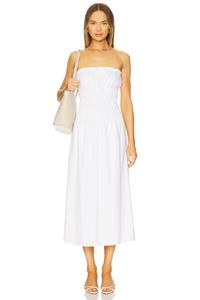 Макси-платье из воздушного льна с дымчатым эффектом Onia, white