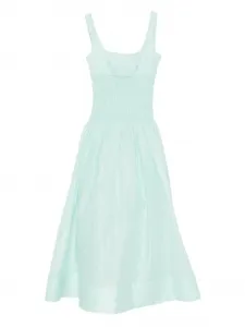 Миди-платье с присборенными вставками Self-Portrait, зеленый