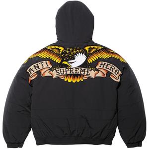 X Antihero FW25 WEEK12 Stadium Jacket Куртки и Пальто Унисекс Supreme, черный