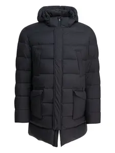 Стеганая куртка с капюшоном Herno, черный