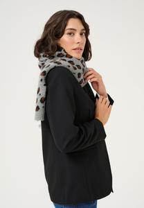 Шарф Kaffe Scarf, Grey Mel. Animal Knit Pattern/Mottled Grey