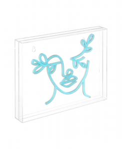 Акриловая коробка с неоновой светодиодной подсветкой и эффектом слезливого лица в современном гламурном стиле, работающая от USB Jonathan Y, синий