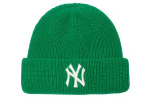 Акриловая шапка унисекс зеленая MLB