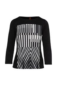 Топ с черно-белым принтом Conquista, черный