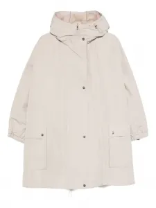 Пальто с капюшоном и накладными карманами Studio Max Mara, нейтральный