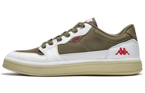 Нескользящие Легкие Кроссовки для Скейтбординга Низкие Унисекс Бело-Зеленые Kappa, Classic White/Clover Green