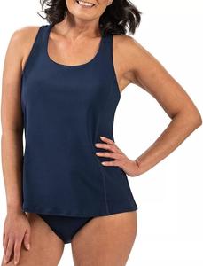 Женский однотонный топ танкини с закручивающейся спинкой Dolfin