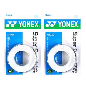 Лента для рукоятки бадминтонной ракетки из полиуретана PU унисекс YONEX, белый (2 Cards)