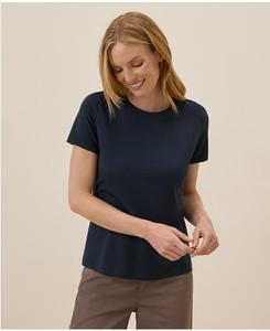 Женская футболка из органического хлопка класса люкс с эластичным трикотажным полотном Pact, Midnight blue
