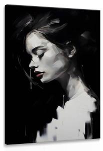 Картина на холсте Muralo PORTRÄT Gesicht Malarei цвет beige/schwarz/grau