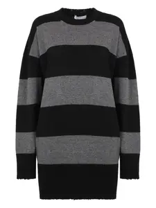 Полосатое платье в рубчик STELLA MCCARTNEY, черный