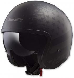 Шлем LS2 открытый Spitfire LS2 Flag, черный