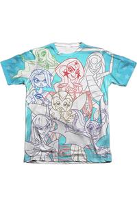 Футболка с коротким рукавом из полиэстера/хлопка DC Comics Superhero Girls Justice Gang для взрослых Gildan, белый