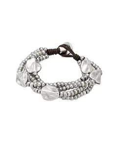 Многорядный браслет из стерлингового серебра Unode50, silver