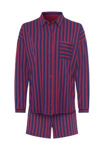 Короткий пижамный комплект LSCN by LASCANA, Navy/Berry