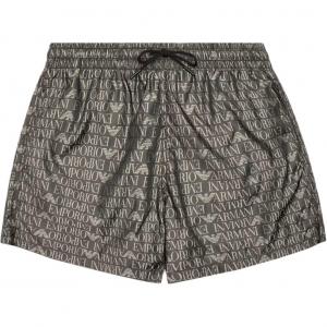 Плавки с жаккардовым лого All over EMPORIO ARMANI, черный