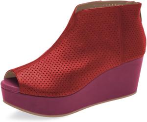 Женские ботильоны FOWT с открытым носком на высокой платформе и каблуке, вырезом сзади и молнией, модные повседневные, размеры 4-16 US, Red