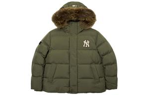 Пуховик унисекс зеленый Mlb