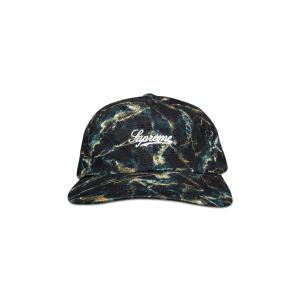 Supreme мраморный 6-панельный, черный