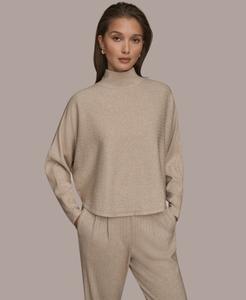 Женский укороченный топ с высоким воротником Donna Karan Weekend, Light Fawn Heather