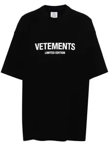 Футболка с логотипом VETEMENTS, черный