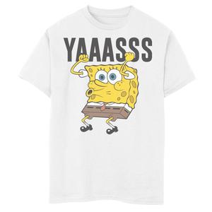 Футболка с рисунком «Губка Боб Квадратные Штаны» Nickelodeon для мальчиков 8–20 лет Yaaasss Licensed Character