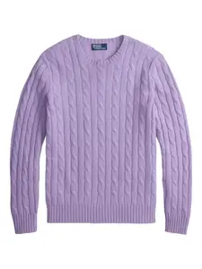 Пуловер фактурной вязки Polo Ralph Lauren, фиолетовый