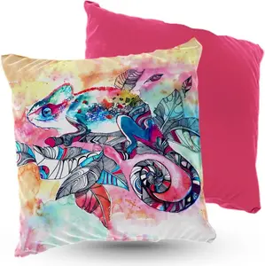 Подушка велюровая хамелеон ПРЕМИУМ 40 х 40 см декоративная с наполнителем для гостиной, спальни или в подарок 5made