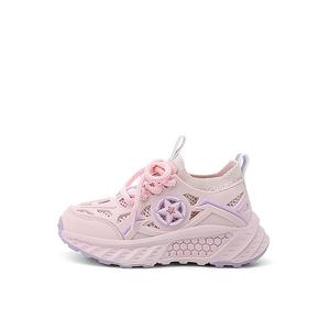 Низкие детские кроссовки для бега Jeep снежинка розовый