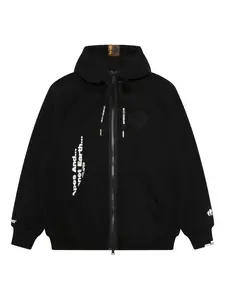 Худи на молнии Aape By A Bathing Ape, черный
