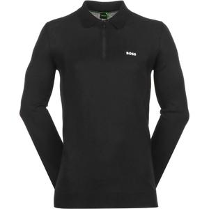 Поло с резиновым логотипом Boss HUGO BOSS, черный