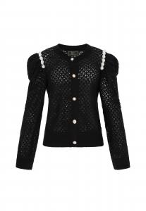 Faina Вязаный кардиган в черном цвете